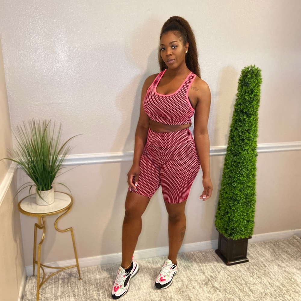NWT Sport bra & biker set